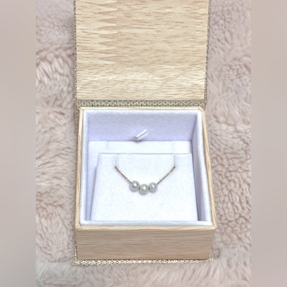 ZOE CHICCO 14K 3 pearls necklace - Picture 1 of 2